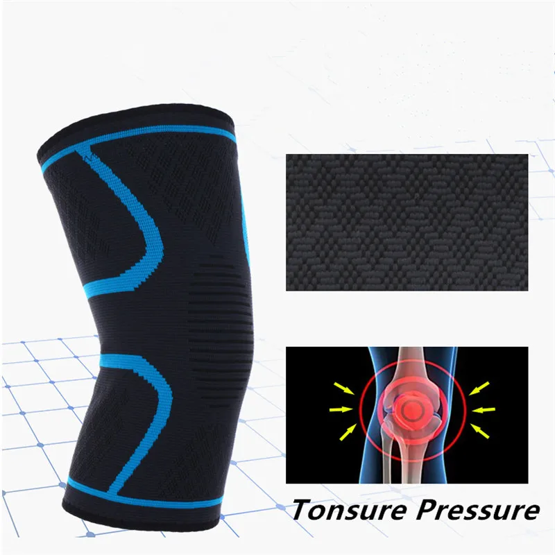 

Elastic Knee Pad Breathable Pressurized Sports Kneepad Non-Slip Fitness Running Cycling Gear Multicolor Nylon Sport Parts