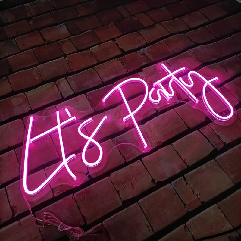 Oh Baby Lets party Led neon light sign USB Battery light room decoration neon light birthday gift