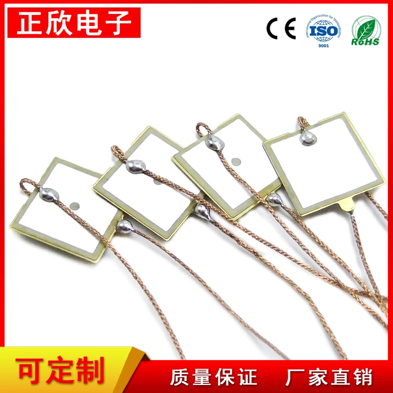 Поставка 13x13 мм квадратный двухсторонний керамический лист медный зуммер