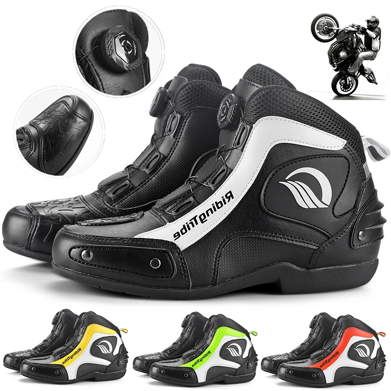 

Мужская обувь для езды на велосипеде, профессиональная мотоциклетная обувь для езды на открытом воздухе, водонепроницаемая износостойкая ...