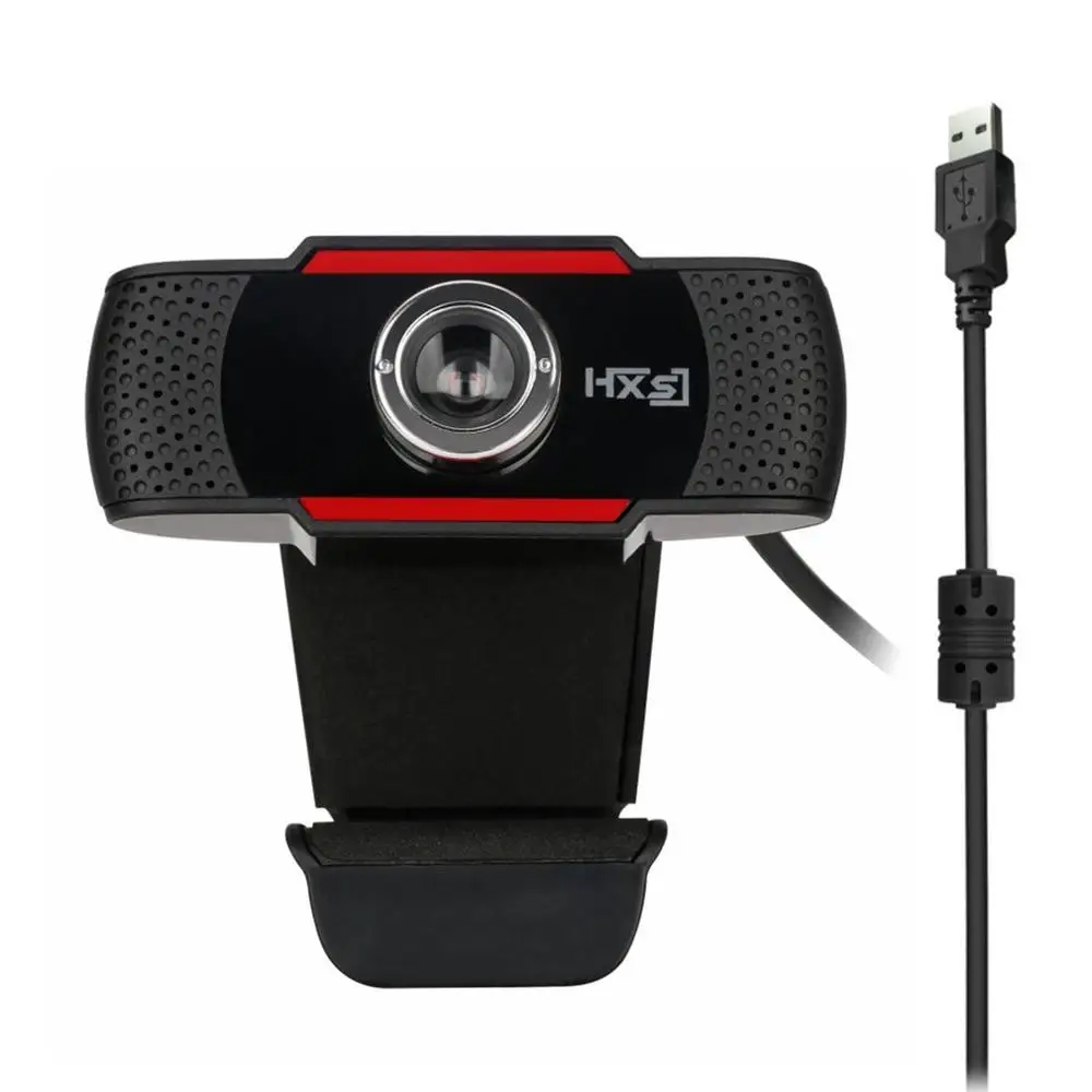 Черный USB HD веб-камера, вращающаяся ручная фокусировка, Компьютерная камера для ПК, 12MP видео-запись, веб-камера со звукопоглощающим микрофоном - Цвет: Черный