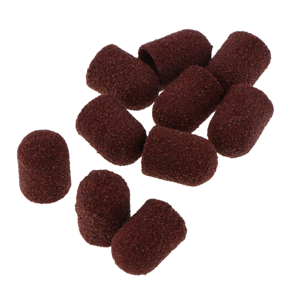 

Набор из 10 шлифовальных втулок для фрез для дизайна ногтей, 80/120 Грат