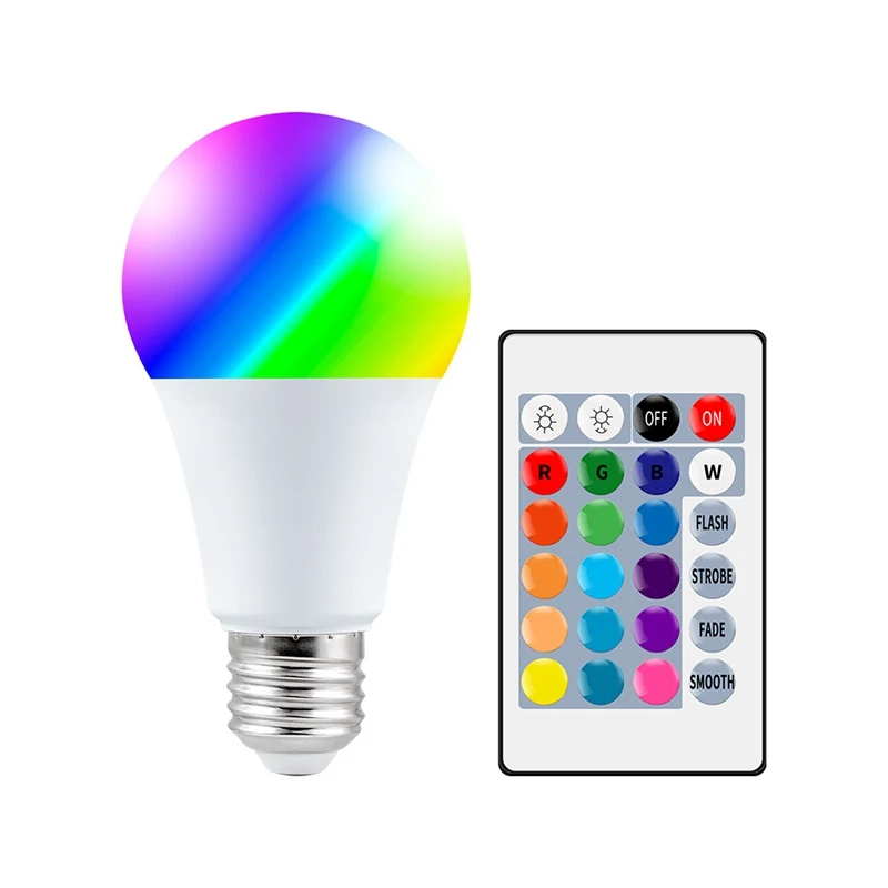 3 шт. светодиодные лампы E27 RGB 5 Вт 16 цветов | Освещение