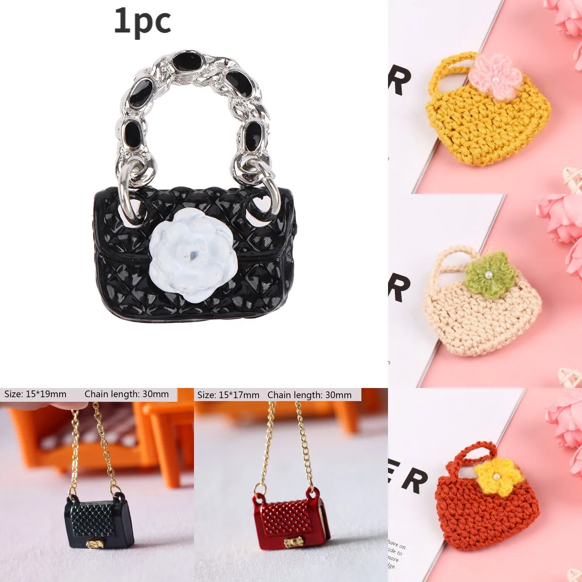 

Мульти-стиль 1 шт. Модная Кукла Сумки из натуральной кожи женская кожаная сумка-портфель кошелек сумка на цепочке, аксессуары для кукол в мин...