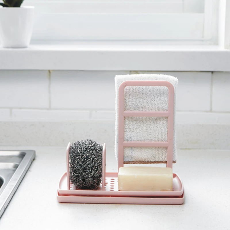 1PCS Storage Rack Mutifuctional Standing Type Sponge Holder Shelf Plate For Pad Towel Organizer Home Kitchen Accessories | Дом и сад