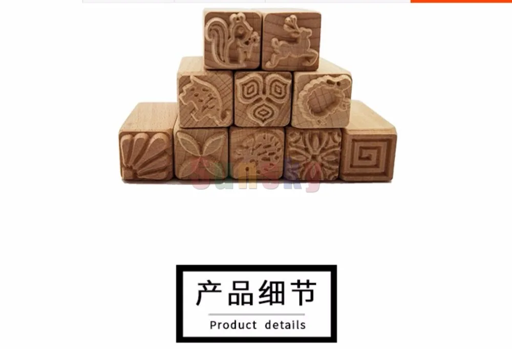 Керамический инструмент 16 шт./компл. печать на деревянной текстуре креативный