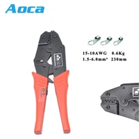 colors hs 10 wire crimping pliers for non insulated terminals clamp 1 5 10mm2 15 7awg w shape european style crimping hand tools