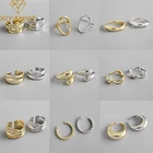 Женские открытые кольца XIYANIKE, серебристого цвета, с геометрическим рисунком, для дня рождения