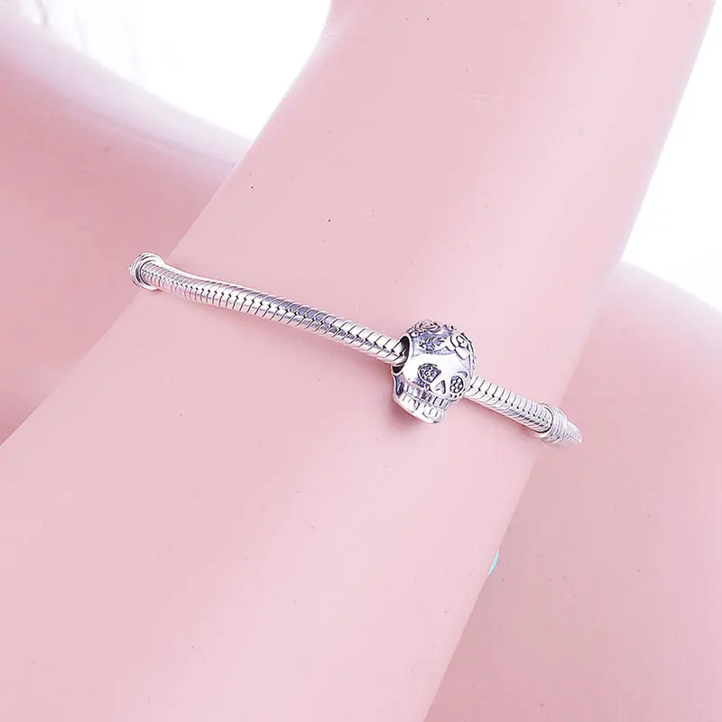 2020 искусственная Серебряная Ретро Европейская бусина в виде черепа|Бусины| |