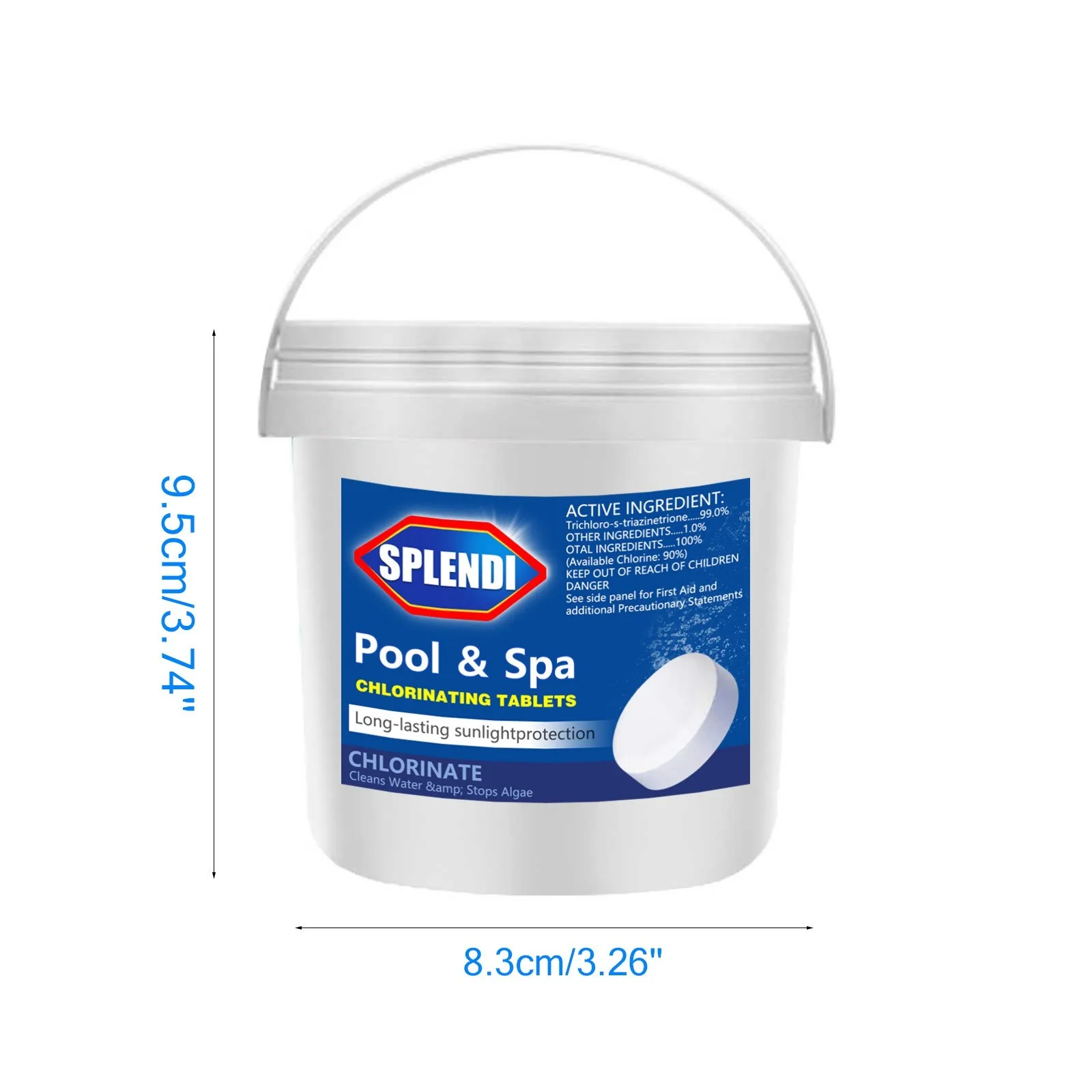 

Swimming Pool Cleaning Tablets Disinfection Pills Chlorine Tablets Instant Effervescent Cleaning Water Disinfection#G3