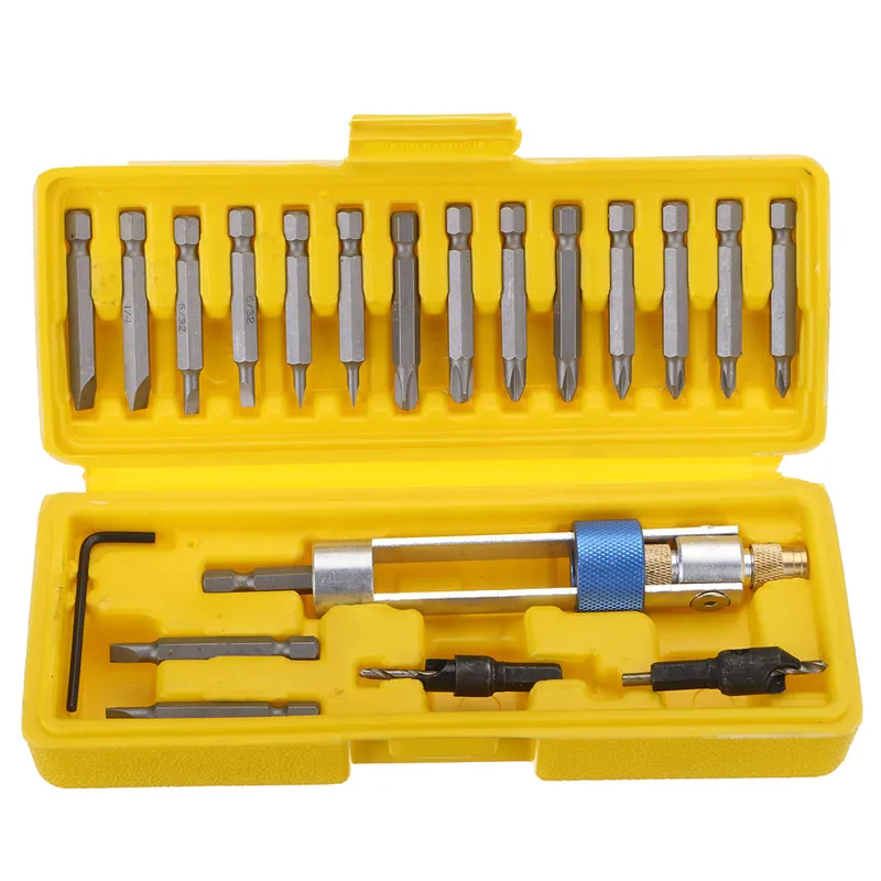 

20pcs Drill Driver Multi Screwdriver Sets with Different Kinds of Drill Bits ,Countersink drill bit set Repair ool Kits With Box