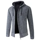 Мужской свитер с капюшоном, вязаный кардиган с шерстяной подкладкой для мужчин, однотонная верхняя одежда на осень и зиму, свитшоты, винтажная одежда 2022