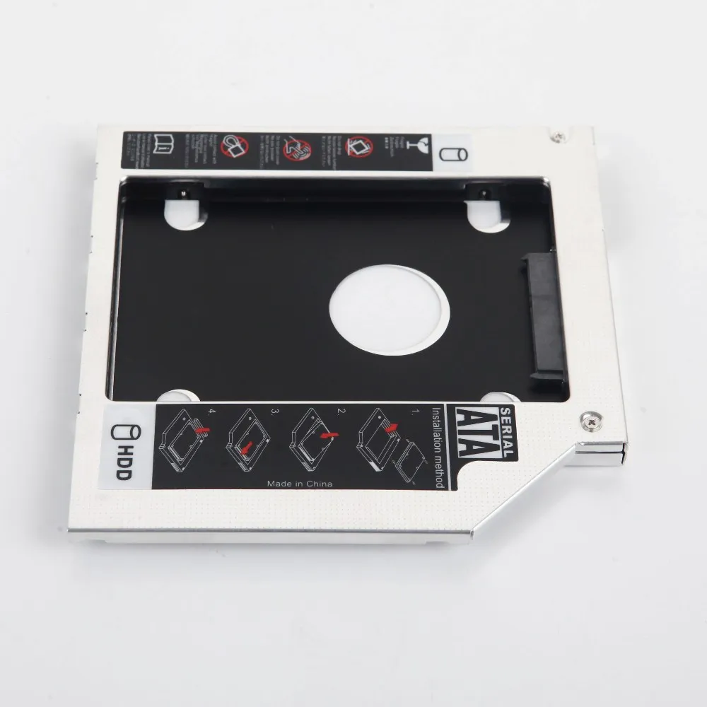 Универсальный алюминиевый 9 5 мм SATA 2nd HDD SSD жесткий диск Оптический Caddy Рамка