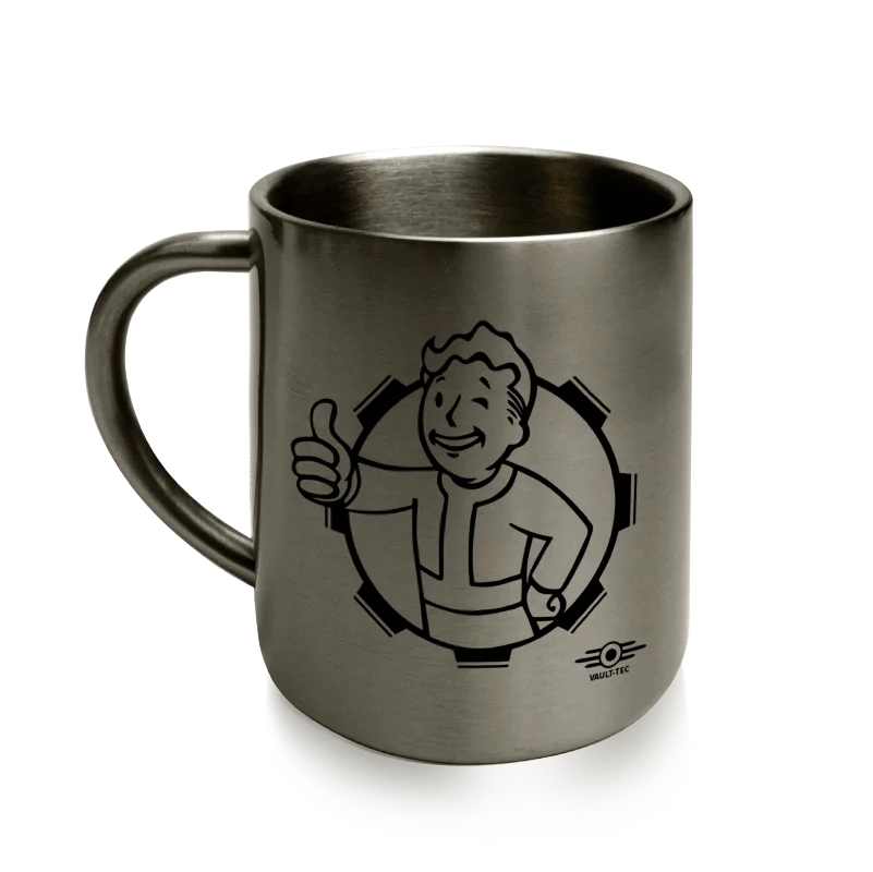 Game Fallout 4 Stainless Steel Shelter Mug Vault Boy Gaming Heads Toys Cute Hot Action Figural Collection Model