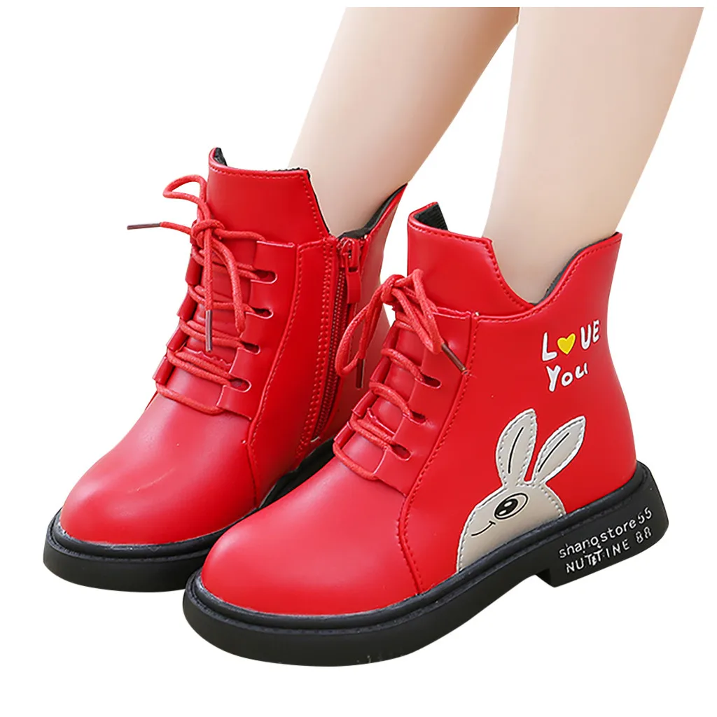 winter boots Children Baby toddler girl boots princess Cartoon Shoes Leather Winter Cotton Warm winter boots kids#Y3