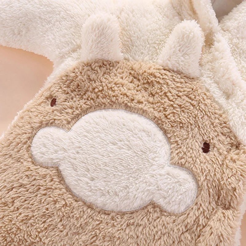 Детский комбинезон IYEAL с мультяшным рисунком Одежда для новорожденных капюшоном