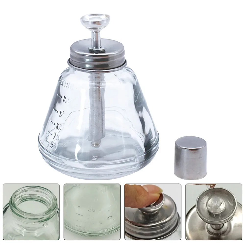 

180ML Empty Push Down Alcohol Pump Sanitizer Container Glass Dispenser Bottle
