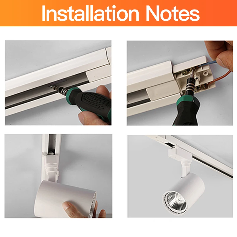 Весь комплект светодиодный Трековый светильник 12/20 Вт 30 40 COB s алюминиевых рельсов