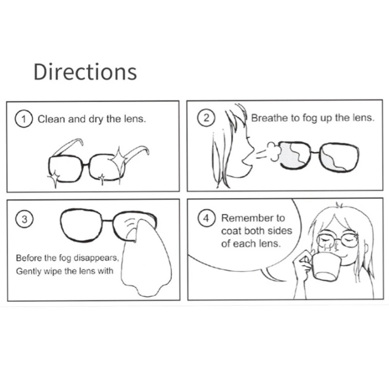 

Nano Anti Fog Cloth Easy View Pre-moistened Antifog Lens Cloth Eyeglass Defogger XXFB