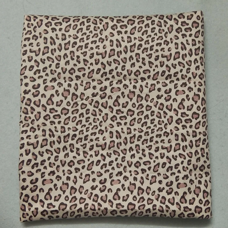 Сексуальное бежевое коричневое леопардовое платье из 100% хлопка 50x150 см