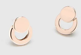 

ROSEGOLD COLOR CIRCLET STUD EARRINGS