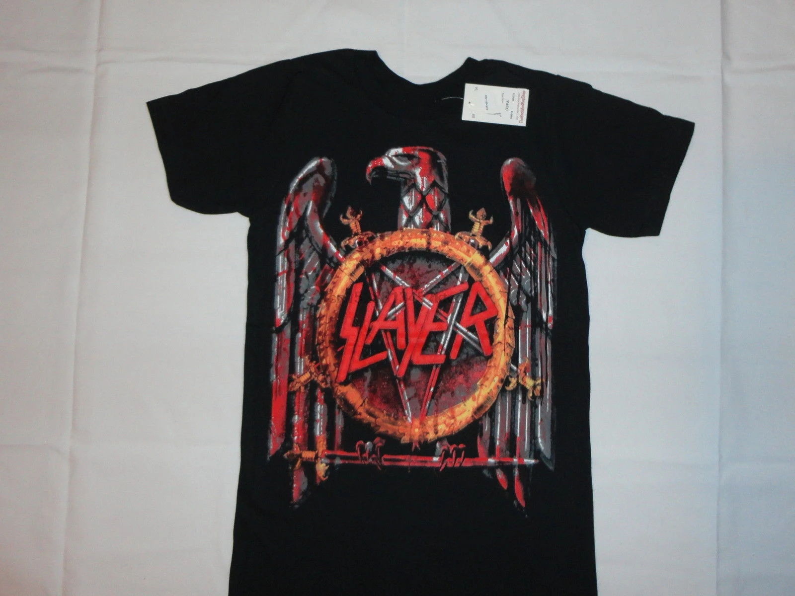 Новинка футболка с принтом SLAYER Орел кровь Женская трэш метал рок зло ужас демон