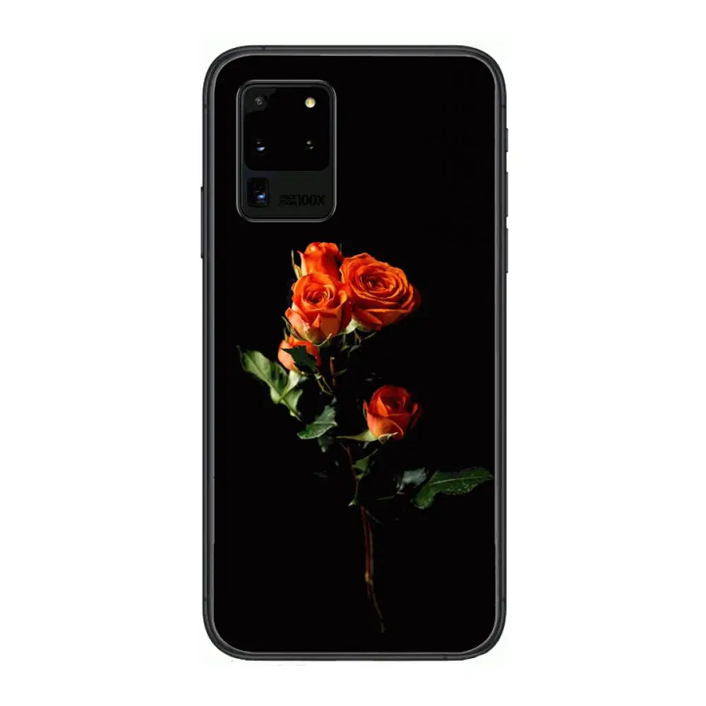 

Bright Red Rose Flowers Phone cover hull For SamSung Galaxy S 6 7 8 9 10 20 21 Plus Edge E note 5G Lite Ultra black soft bumpe