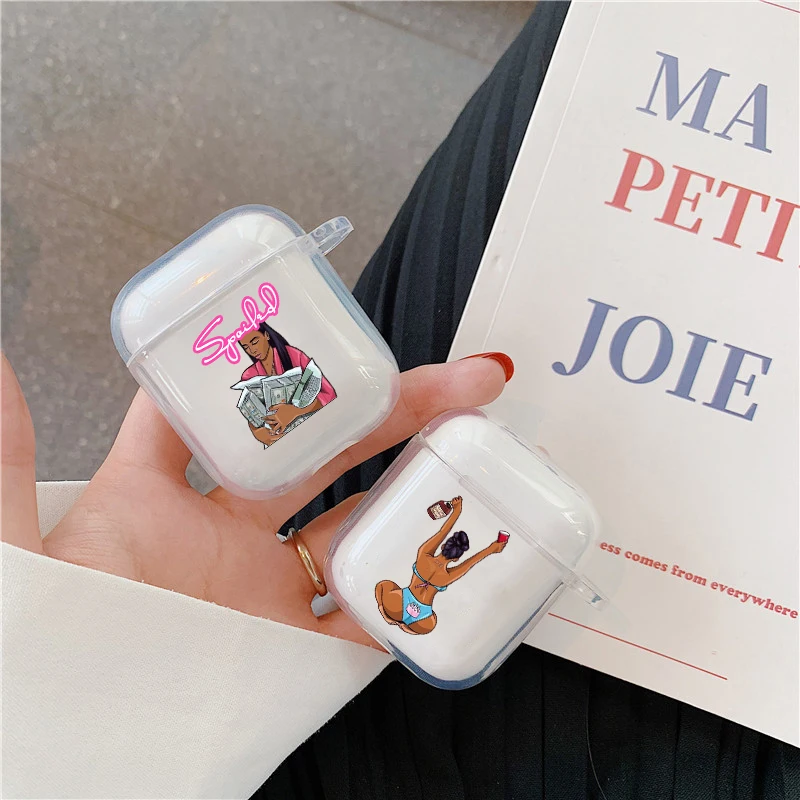 Чехол с надписью Make Money No Friends Boujee Black Girl чехол для Apple Airpods 2 1 s силиконовый мягкий