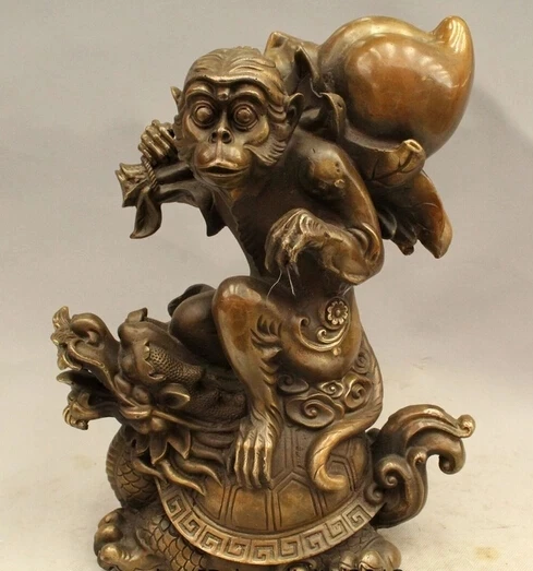 Оптовая продажа с фабрики 13 дюймов китайская Бронзовая обезьянка фотосессия