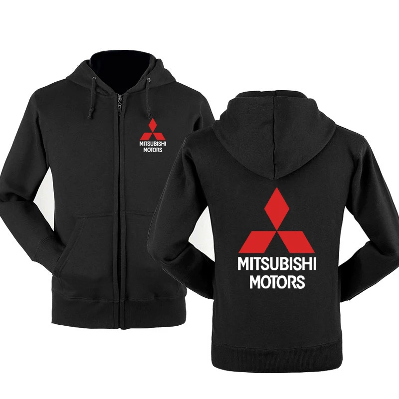 

Новинка 2021, модная толстовка с логотипом автомобиля Mitsubishi, толстовки, Мужская весенне-осенняя флисовая хлопковая куртка на молнии, мужская ...