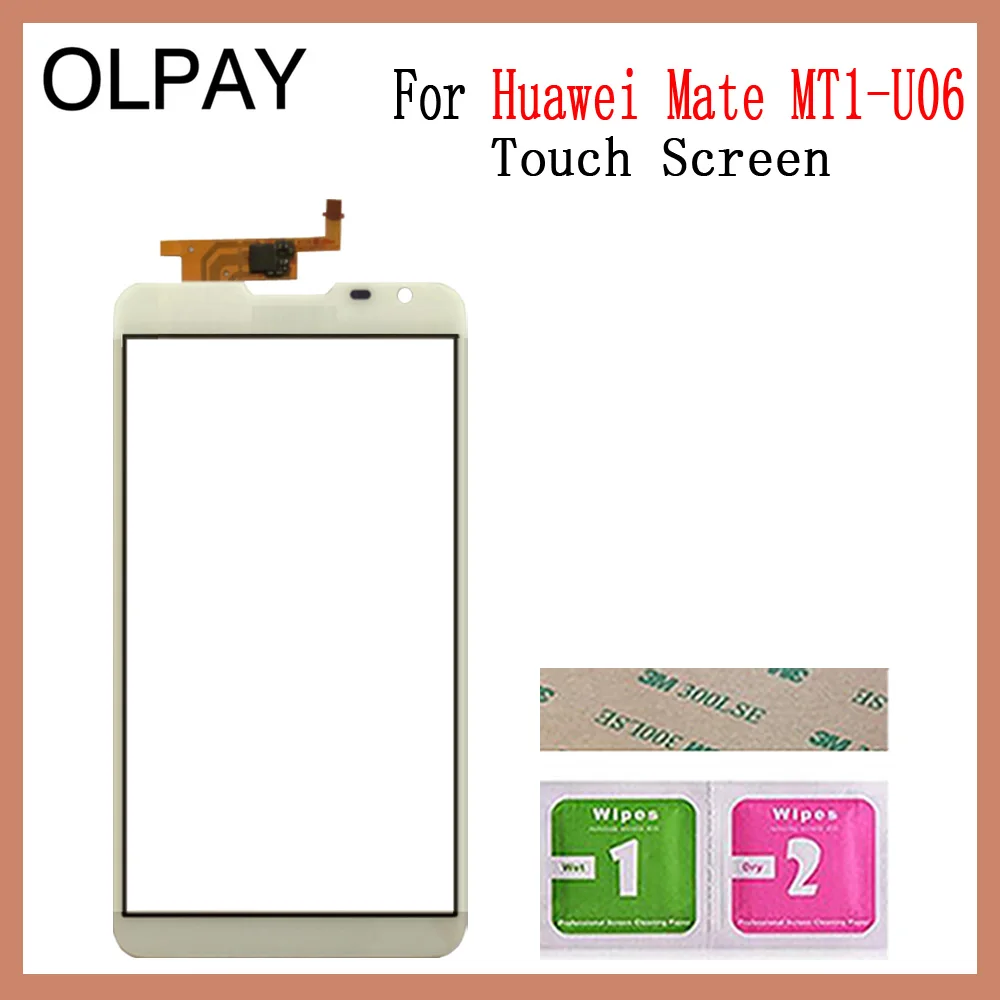 White No Tools Телефон сенсорный экран для huawei Ascend mate MT1-U06 MT1 U06 6,1 ''дюймовый сенсорный экран стекло дигитайзер панель объектив сенсор стекло Ремонт - Цвет: White No Tools
