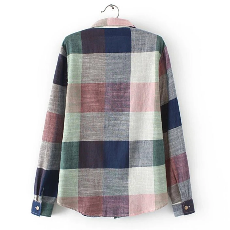 Женская льняная рубашка-кимоно с длинным рукавом