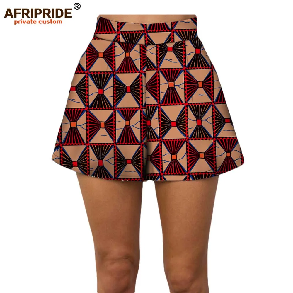 Летние женские пляжные шорты AFRIPRIDE индивидуальные повседневные короткие штаны хлопок батик принт Африканский A722108