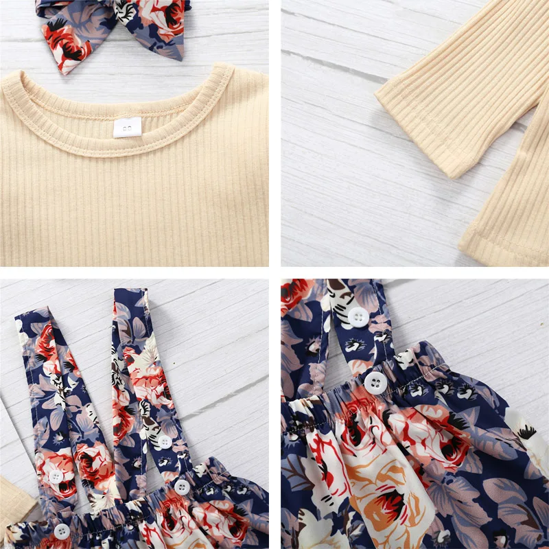 Комплект одежды для девочек Демисезонный детей цвета хаки с длинным рукавом