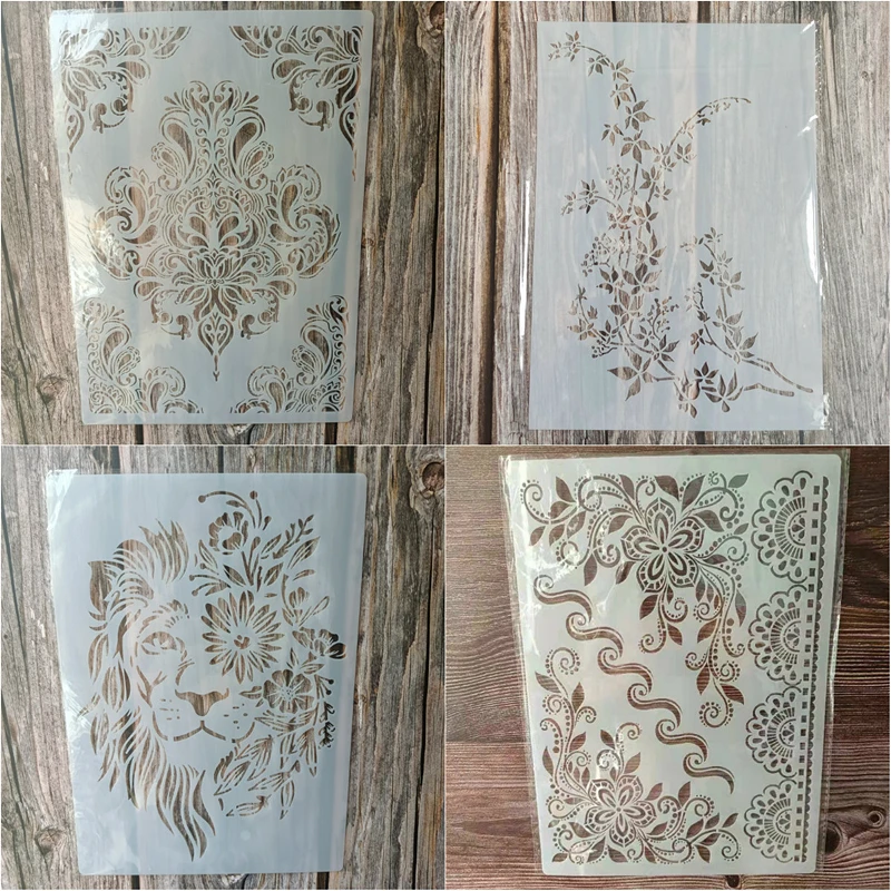 Трафарет с мандалой-многоразовый трафарет для