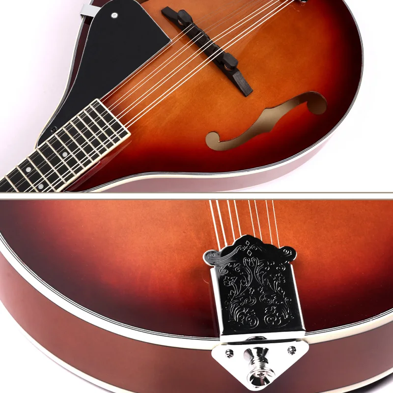 Dropship-8-String деревянная мандолиновая акустическая Глянцевая точиджи стальная
