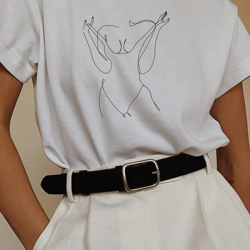 Сексуальная футболка женское бикини с абстрактным графическим принтом топы