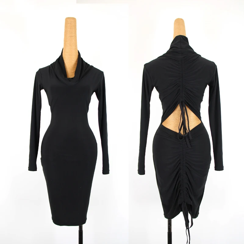 Женское платье для латиноамериканских танцев Соблазнительные костюмы с длинным