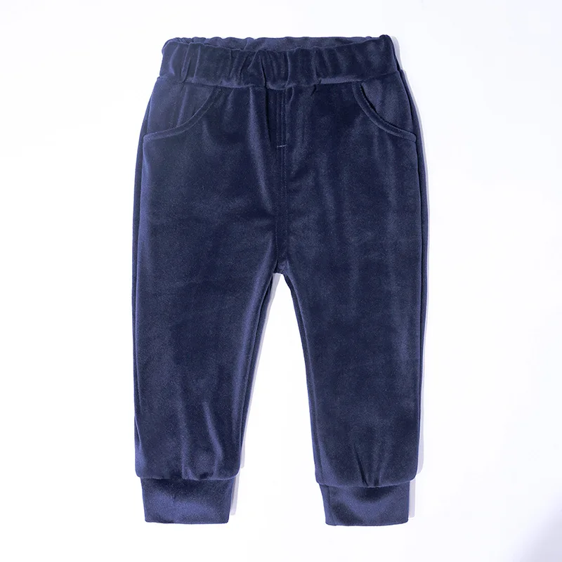 Бархатный комплект одежды с капюшоном для маленьких мальчиков и девочек детская