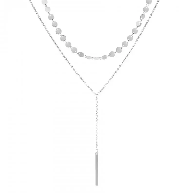 2020 популярное Модное Новое ожерелье для девушек с пайетками подвесной стержень