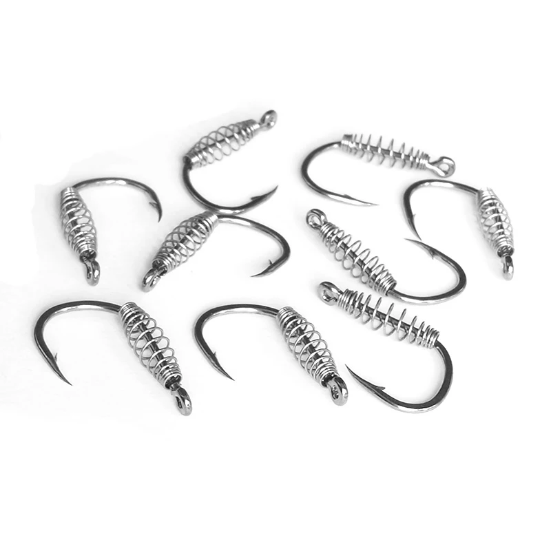 10 шт./лот рыболовные крючки из углеродистой стали рыболовный крючок с зазубриной