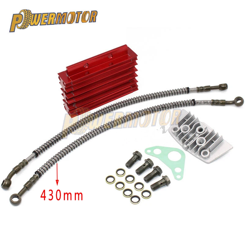 

Комплект масляного радиатора для мотоцикла CNC, радиатор, алюминиевый адаптер, крышка цилиндра двигателя, охлаждение для квадроцикла, питбай...