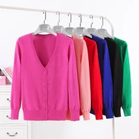 plus size woman knitted sweater cardigan coat long sleeve v neck solid color thin woman cardigan sweater ladies tops
