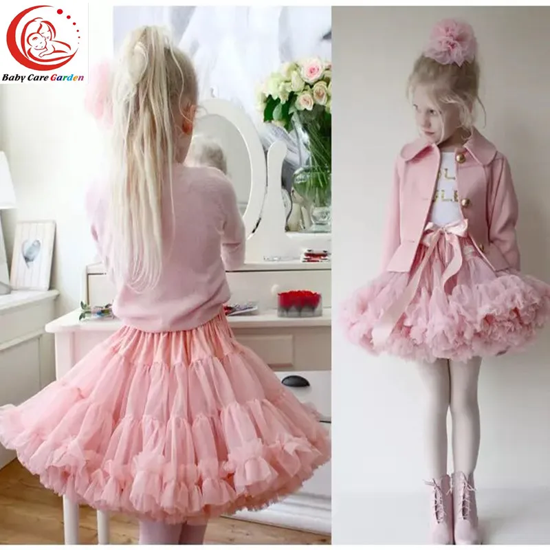 

2021 New Baby Girls Tutu Skirt Ballerina Pettiskirt Fluffy Children Ballet Skirts For Party Dance Princess Girl Tulle clothes