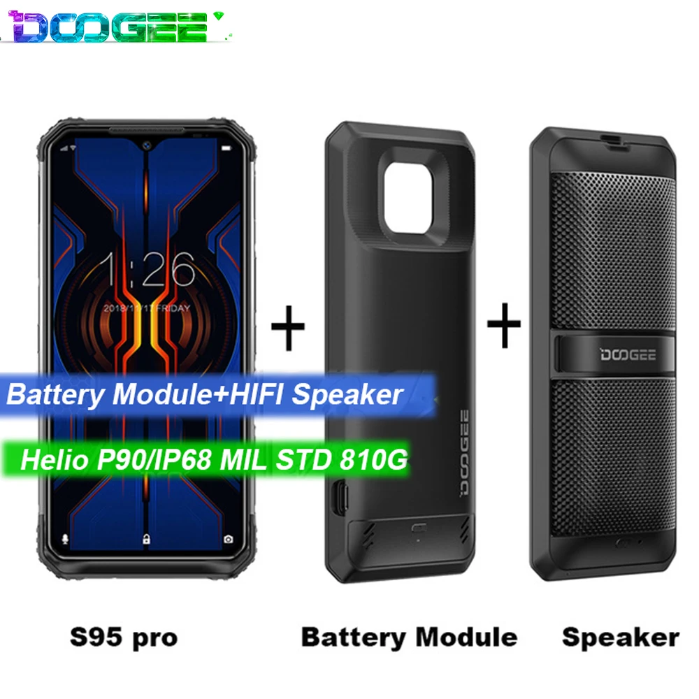 Смартфон DOOGEE S95 Pro Android 9 IP68/IP69K 6 3 дюйма 5150 мА · ч 8 + 128 ГБ 48 МП | Мобильные телефоны и