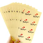 1000 шт.лот Милая круглая упаковка с красным сердцем герметичная этикетка прозрачная Крафтовая наклейка для выпечки сделай сам Подарочные наклейки