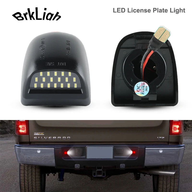 

2Pcs Error Free LED Number License Plate Light Car Lamp For Chevrolet Silverado Suburban Avalanche Tahoe Traverse 1500 2500 3500