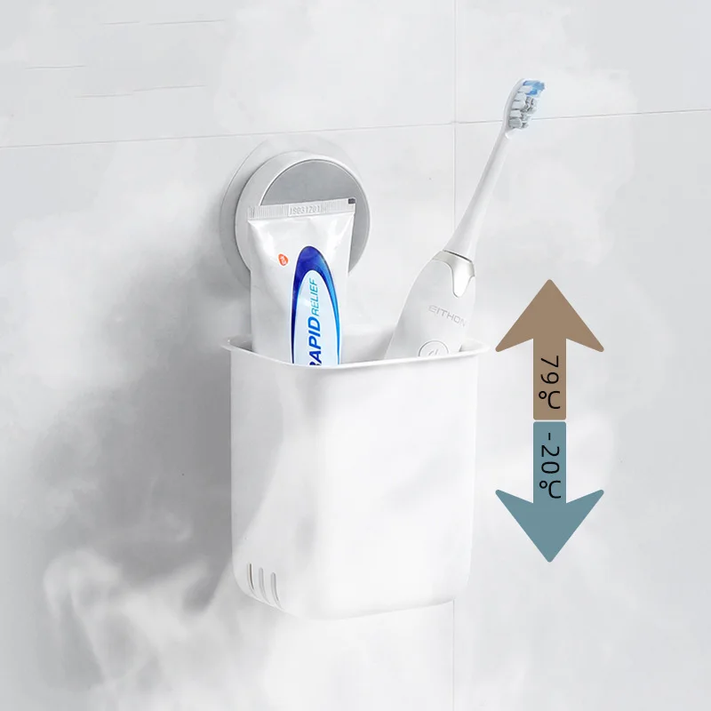 Wall Mounted Toothbrush Holder Toothpaste Mouth Cup Waterproof Drill-FreeBathroom Storage Shelf Portable Rack Organize | Дом и сад