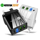 Зарядное устройство USB PD, 36 Вт, быстрая зарядка QC3.0 USB для iPhone 12 11 13 Pro Max X Xiaomi