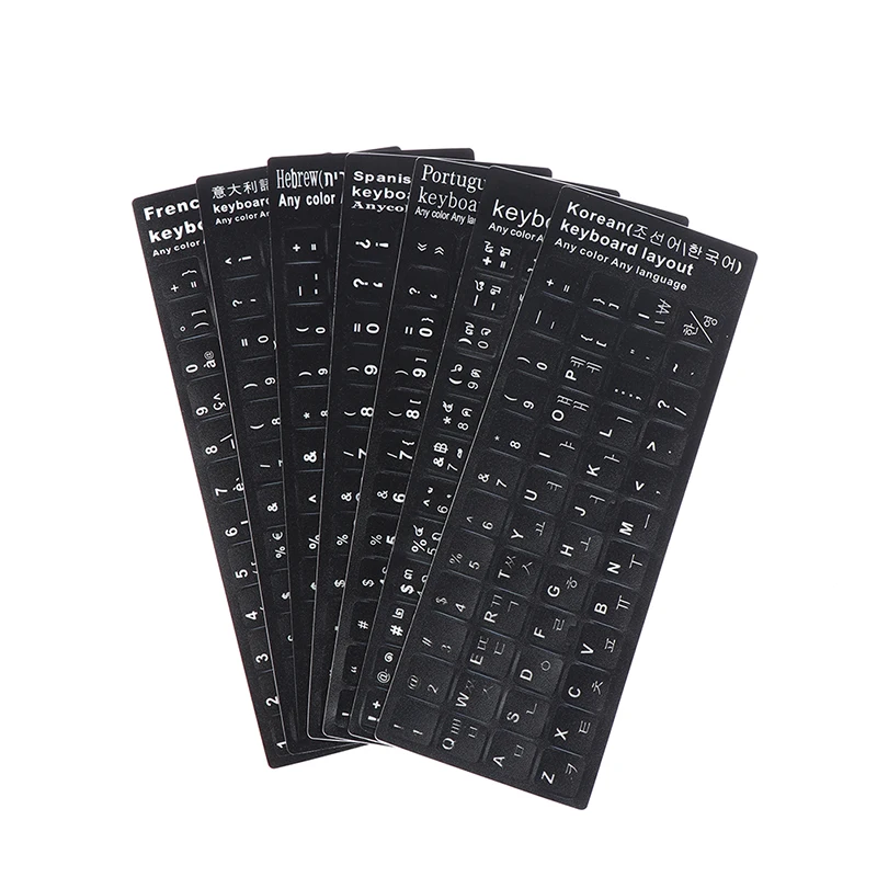 

1PC Waterproof Laptop Keyboard Stickers Portuguese/Spanish/French/Korean/Italian/Hebrew/Thai Keyboard Layout